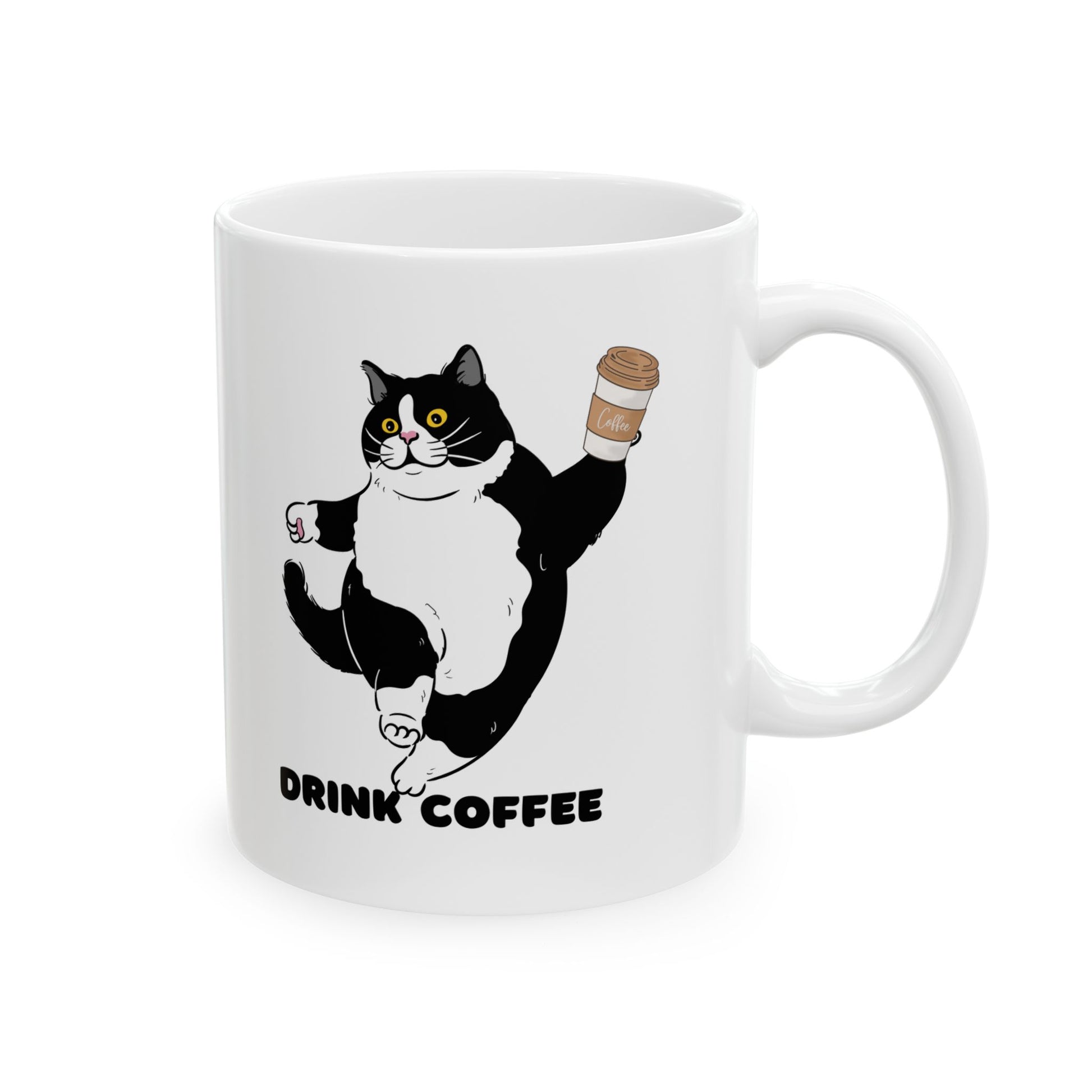 Cute Cat Ceramic Mug - Perfect for Coffee Lovers - wearyoursstyle