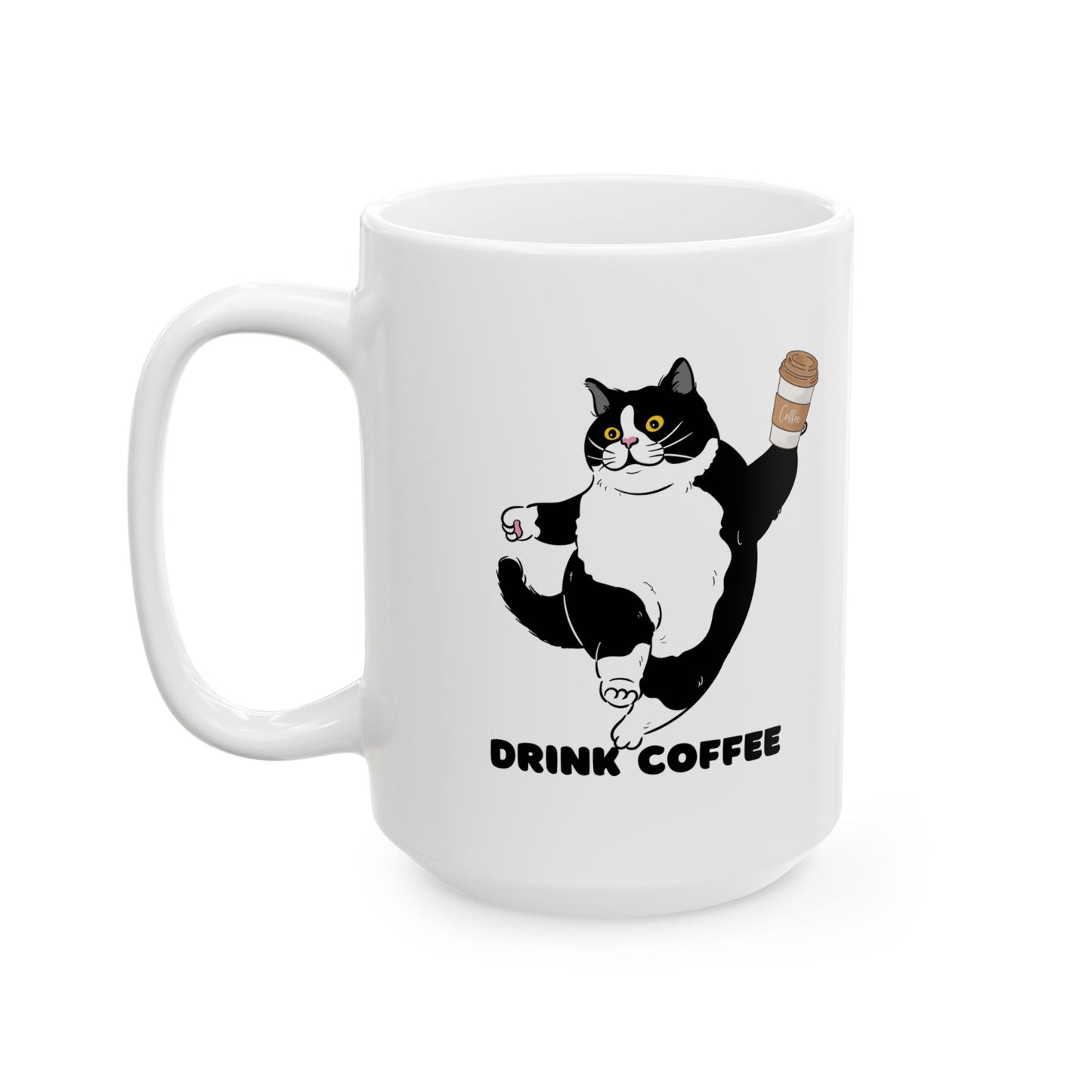 Cute Cat Ceramic Mug - Perfect for Coffee Lovers - wearyoursstyle