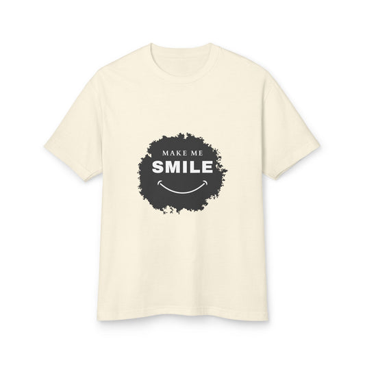 Make Me Smile Unisex Heavyweight Tee - Fun and Comfortable Casual Wear - wearyoursstyle